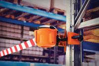 xs01-o-rw Skipper Red & White Retractable Barrier, 9m, Red, White Tape