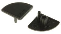 3842548827 Bosch Rexroth Black Polypropylene Corner Bracket Cap, 20 mm Strut Profile, 6mm Groove