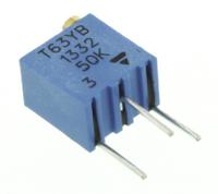 t63yb503kt20 50kΩ, Through Hole Trimmer Potentiometer 0.25W Top Adjust Vishay, T63
