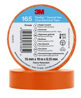 3m-165-orange-15mm-x-10m 3M Temflex 165 Orange Vinyl Electrical Tape, 15mm x 10m