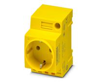 1068067 Phoenix Contact Yellow 1 Gang Plug Socket, Indoor Use