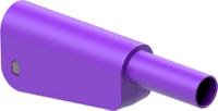 662023-26 Staubli Violet Plug Test Plug, Solder Termination, 32A, 1kV, Gold Plating