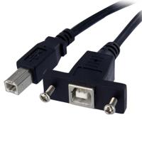 usbpnlbfbm1 StarTech.com USB 2.0, Male USB B to Female USB B, 480Mbps, 300mm