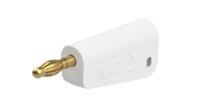 641043-29 Staubli White Plug Banana Plug, 4 mm Connector, Solder Termination, 32A, 30 → 60V, Gold Plating