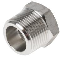 826-7084 RS PRO Stainless Steel Pipe Fitting, Straight Hexagon Bush, Male R 1in x Female Rc 3/4in
