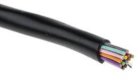 2519915-bk005 Alpha Wire Xtra-Guard 2 Performance Cable Control Cable, 15 Cores, 0.35 mm² 22 AWG, Screened, 30 m, Black Polyvinyl