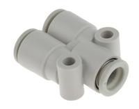 kq2u08-00a SMC KQ2 Series Y Tube-to-Tube Adaptor, Push In 8 mm to Push In 8 mm, Tube-to-Tube Connection Style