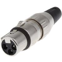 700-0300 Deltron Cable Mount XLR Connector, Female, 50 V ac, 3 Way, Silver Plating