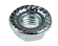 275-535 RS PRO, Bright Zinc Plated Steel Flanged Hex Nut, DIN 6923, M5