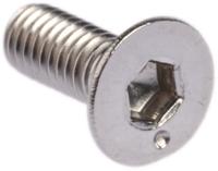 304-4918 RS PRO Stainless Steel Hex Socket Countersunk Screw, ISO 10642, M3 x 8mm