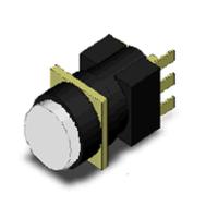 a165-twm-1 Omron A16 Series Push Button Switch, Momentary, Panel Mount, SPDT, White LED, 30V dc, IP65