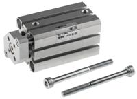 cdqmb20-30 SMC Pneumatic Guided Cylinder - 20mm Bore, 30mm Stroke, CQM Series, Double Acting