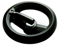 161-2007 RS PRO Black Glass-Fibre Reinforced Technopolymer Hand Wheel, 126mm diameter
