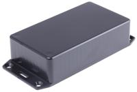 1591bsflbk Hammond 1591 Series Black ABS Enclosure, IP54, Flanged, Black Lid, 112 x 62 x 27mm