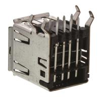 5787617-1 TE Connectivity Right Angle, Through Hole, Socket to Socket- Dual Port Type A USB Connector