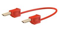 280056-20022 Staubli Test lead, 19A, 30 → 60V, Red, 200cm Lead Length