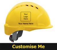 ajb160-000-200 JSP EVOLite Yellow Safety Helmet, AdjustableVentilated