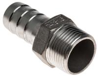 499-3760 RS PRO Stainless Steel Pipe Fitting, Straight Hexagon Hose Nipple, Male R 3/4in x Male