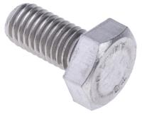 190-349 RS PRO Plain Stainless Steel, Hex Bolt, M10 x 20mm
