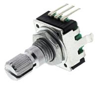 pec11r-4215k-n0024 Bourns 24 Pulse Incremental Mechanical Rotary Encoder with a 6 mm Knurl Shaft (Indexed), Through Hole