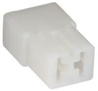 180923-0 TE Connectivity, AMP FASTIN-FASTON 2 Way Nylon 66 Crimp Terminal Housing, 6.35mm Tab Size, Natural