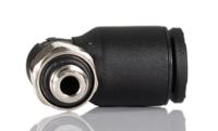3199-06-19 Legris LF3000 Series Elbow Threaded Adaptor, M5 Male to Push In 6 mm, Threaded-to-Tube Connection Style