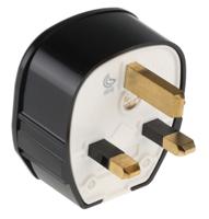 655-blk MK Electric UK Mains Plug, 13A Black, Cable Mount PVC, Urea Formaldehyde