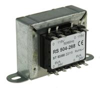 504-268 RS PRO 12VA 2 Output Chassis Mounting Transformer, 24V ac, IEC 61558-2-6