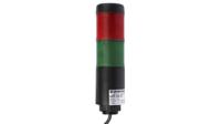 69912075 Werma Kompakt 37 Series Red/Green Buzzer Signal Tower, 2 Lights, 24 V, Base Mount, Tube