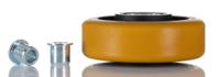 ftp-125x40-20-nl50 Tente Brown Polyurethane Corrosion Resistant Trolley Wheel, 800kg