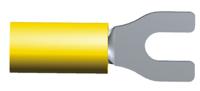 35152 TE Connectivity PIDG Insulated Crimp Spade Connector, 2.6mm² to 6.6mm², 12AWG to 10AWG, M4 Stud Size Nylon, Yellow
