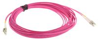 121-3907 RS PRO LC to LC Duplex Multi Mode OM4 Fibre Optic Cable, 900μm, Violet, 10m