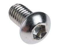 797-6096 RS PRO Stainless Steel Hex Socket Button Screw, ISO 7380, M6 x 10mm