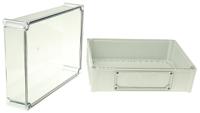 ekpe-180-t-ekpvt Fibox EK Series Grey Polycarbonate Enclosure, IP66, IP67, Flanged, Transparent Lid, 380 x 280 x 180mm