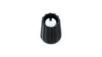 020-2325 Elma 10mm Black Potentiometer Knob for 4mm Shaft Round Shaft,