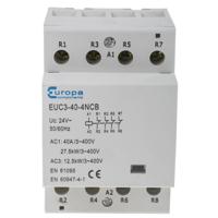 euc3-40-4ncb Europa Contactor, 24 V ac Coil, 4-Pole, 40 A, 12.5 kW, 4NC, 400 V ac
