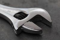 113a10c Facom Adjustable Spanner, 255 mm Overall, 30mm Jaw Capacity, Metal Handle
