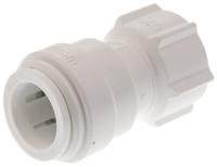 pse3201w JG Speedfit Plastic Pipe Fitting, Straight Push Fit Tap Adapter, 15mm, BSP 1/2in