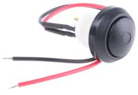 48-6-rb-b-bk-b ITW Switches 48 Series Illuminated Push Button Switch, Latching, Panel Mount, 13.6mm Cutout, SPST, Blue LED, 48V dc,