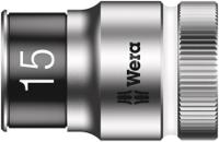 05003735001 Wera 1/2 in Drive 15mm Standard Socket, 6 point, 37 mm Overall Length