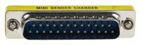 828-252 RS PRO D Sub Adapter Male 25 Way D-Sub to Female 25 Way D-Sub