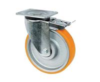 up5rd250-23bm Guitel Hervieu Braked Swivel Castor Wheel, 800kg Capacity, 250mm Wheel