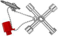 00-11-03-s1 Knipex Diecast Zinc 3-way Control Cabinet Key