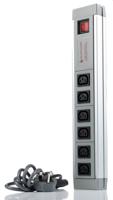 374-143 RS PRO IEC C13 6 Gang Power Distribution Unit, 2m Cable, 10A, 250 V ac, Fused