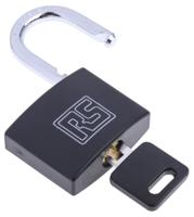 827-4394 RS PRO Key Brass Padlock, 6mm Shackle, 43mm Body