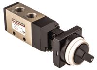 vfm350-02-34b SMC Twist Selector 5/2 Pneumatic Manual Control Valve VFM300 Series, Rc 1/4, 1/4in, III B