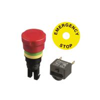 a01es-df1a0154b-da01yl1 APEM A01ES-D Series Twist Release Emergency Stop Push Button, Panel Mount, 16mm Cutout, 2NC, IP40, IP65
