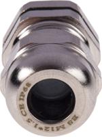 831-9012 RS PRO Metallic Nickel Plated Brass Cable Gland, M12 Thread, 3mm min., 6.5mm max., IP68
