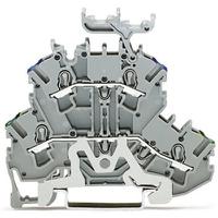 2002-2247 WAGO  TOPJOB S Series Grey, 2.5mm², 2-Level, Push In Termination, ATEX, CSA, IECEx
