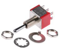 734-7053 RS PRO Toggle Switch, Panel Mount, On-On-On, DPDT, Solder Terminal